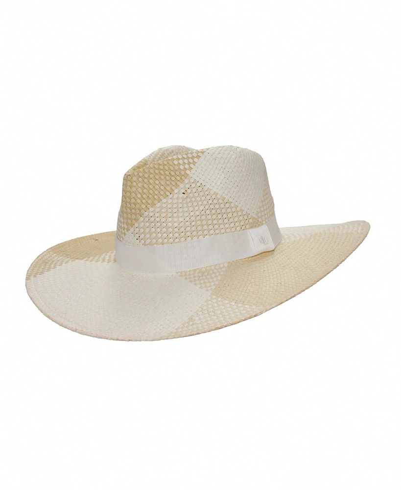 Lauren Ralph Lauren Plaid Weave Fedora Hat