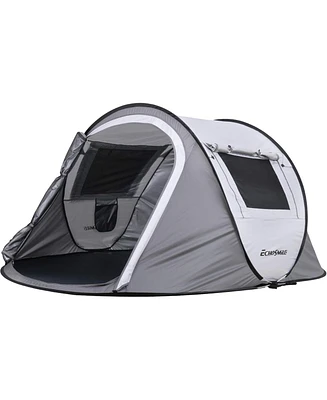 EchoSmile Camping Instant Tent, 2 Person Pop Up Water Resistant Dome Easy Setup for Hiking and Outdoor, Portable Tent with Carry B