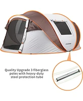 EchoSmile Camping Instant Tent, 6 Person Pop Up Water Resistant Dome Easy Setup for Hiking and Outdoor, Portable Tent with Carry B