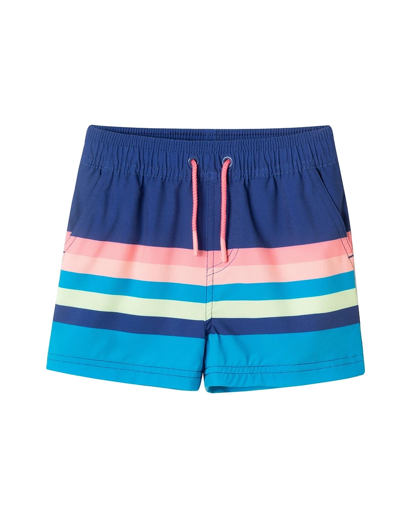 Andy & Evan Big Boys Toddler/Child Navy Striped Swim Trunk