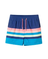 Andy & Evan Big Boys Toddler/Child Navy Striped Swim Trunk