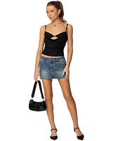 Edikted Women's Ruari Studded Denim Mini Skirt