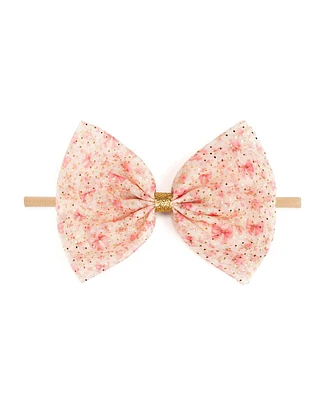 Sweet Wink Baby Girl's Ditsy Floral Tulle Bow Baby Headband