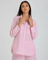 Pietro Brunelli Milano Women's Classic Fit Linen-Blend with Pockets Dafne Blouse