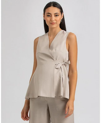 Pietro Brunelli Maternity Bow String Closure Tailored Darcy Vest