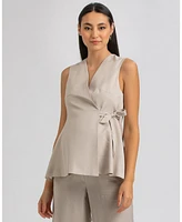 Pietro Brunelli Maternity Bow String Closure Tailored Darcy Vest