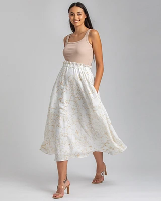 Pietro Brunelli Maternity Floral Print Hidden Pocket Midi Olivia Skirt
