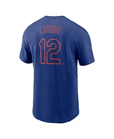 Nike Men's Francisco Lindor Royal New York Mets Fuse Name Number T-Shirt