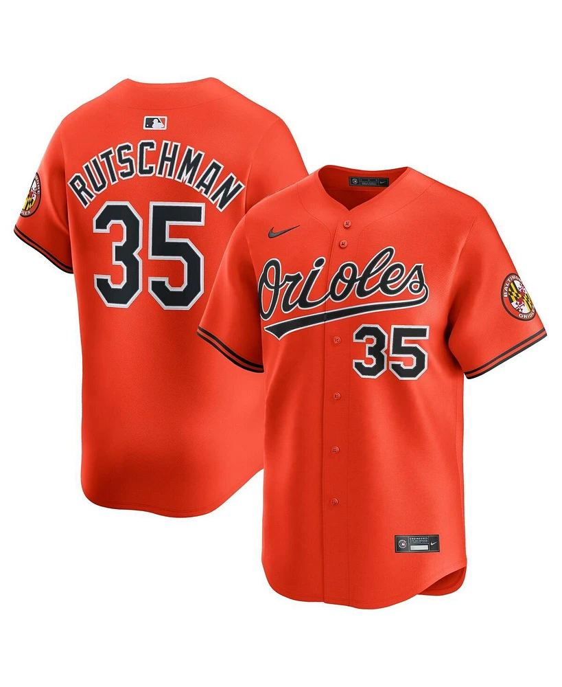 Nike Men's Adley Rutschman Orange Baltimore Orioles 2nd Alternate Limited Player Jersey