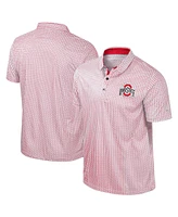 Colosseum Men's Scarlet Ohio State Buckeyes Big Tall Marty Rival Polo Shirt