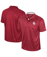 Colosseum Men's Crimson Oklahoma Sooners Sublimated Golf Polo Shirt