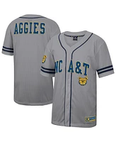 Colosseum Men's Gray North Carolina A T Aggies Free Spirited Baseball Jersey