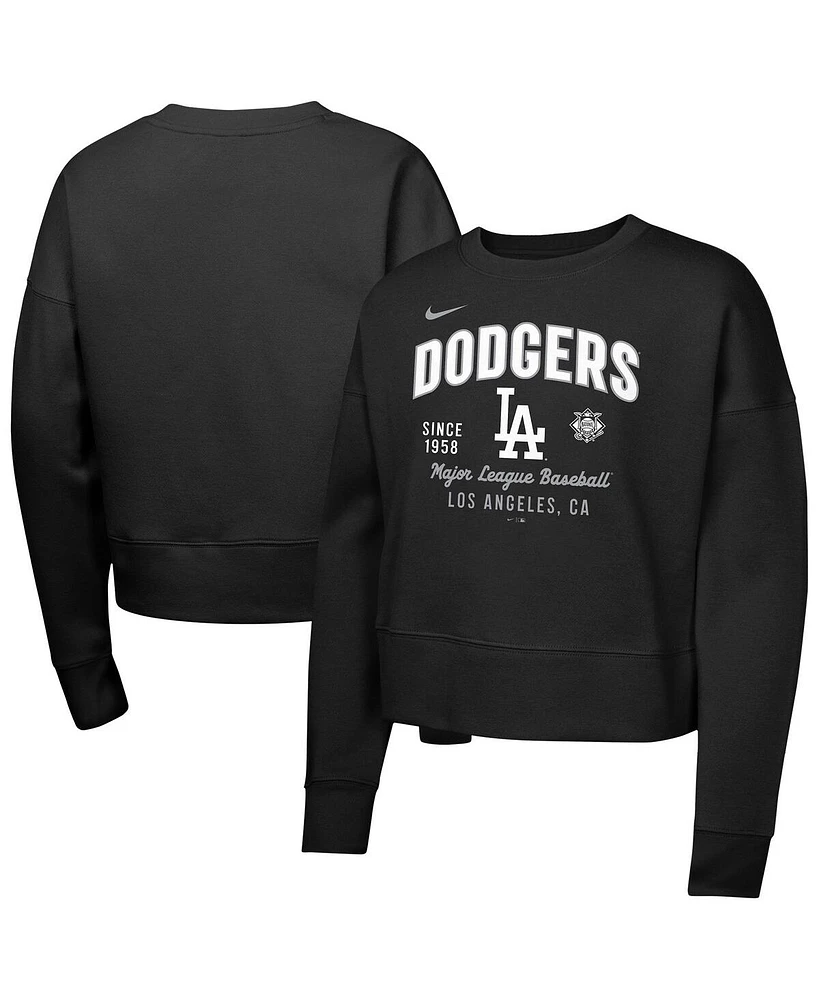 Nike Big Girls Black Los Angeles Dodgers Fleece Sweatshirt