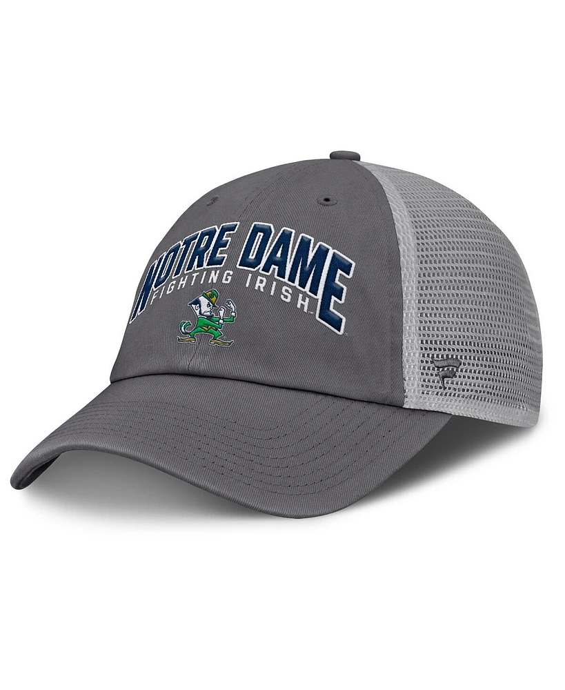 Fanatics Men's Charcoal Notre Dame Fighting Irish Ionic Trucker Adjustable Hat