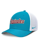 Nike Men's Turquoise Florida State Seminoles 2025 Dugout Coaches Rise Performance Trucker Adjustable Hat