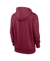 Nike Women's Burgundy Philadelphia Phillies Authentic Collection Lockup Alternate Logo Performance Pullover Hoodie