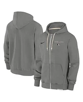 Nike Men's Charcoal Toronto Blue Jays Authentic Collection Travel Performance Full-Zip Hoodie