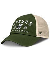 Fanatics Men's Olive Kansas Jayhawks Oht Military Appreciation Frontier Trucker Adjustable Hat