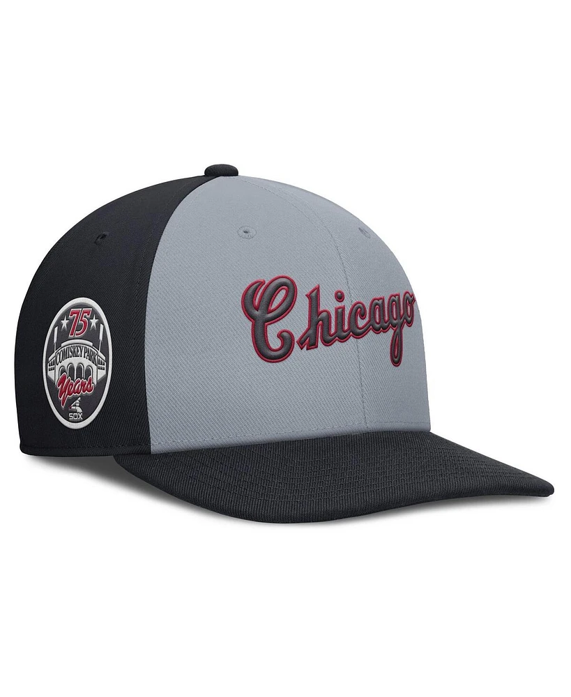 Nike Men's Gray/Navy Chicago White Sox Pro Performance Snapback Hat