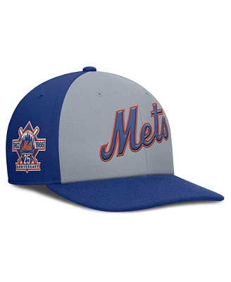 Nike Men's Gray/Royal New York Mets Pro Performance Snapback Hat