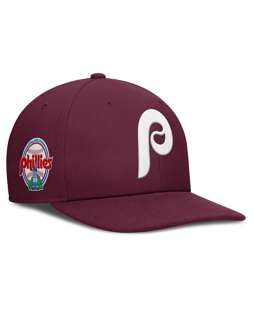 Nike Men's Burgundy Philadelphia Phillies Pro Performance Snapback Hat