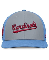Nike Men's Gray/Light Blue St. Louis Cardinals Pro Performance Snapback Hat