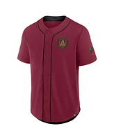 Fanatics Men's Red Atlanta United Fc Injury Time Baseball Jersey