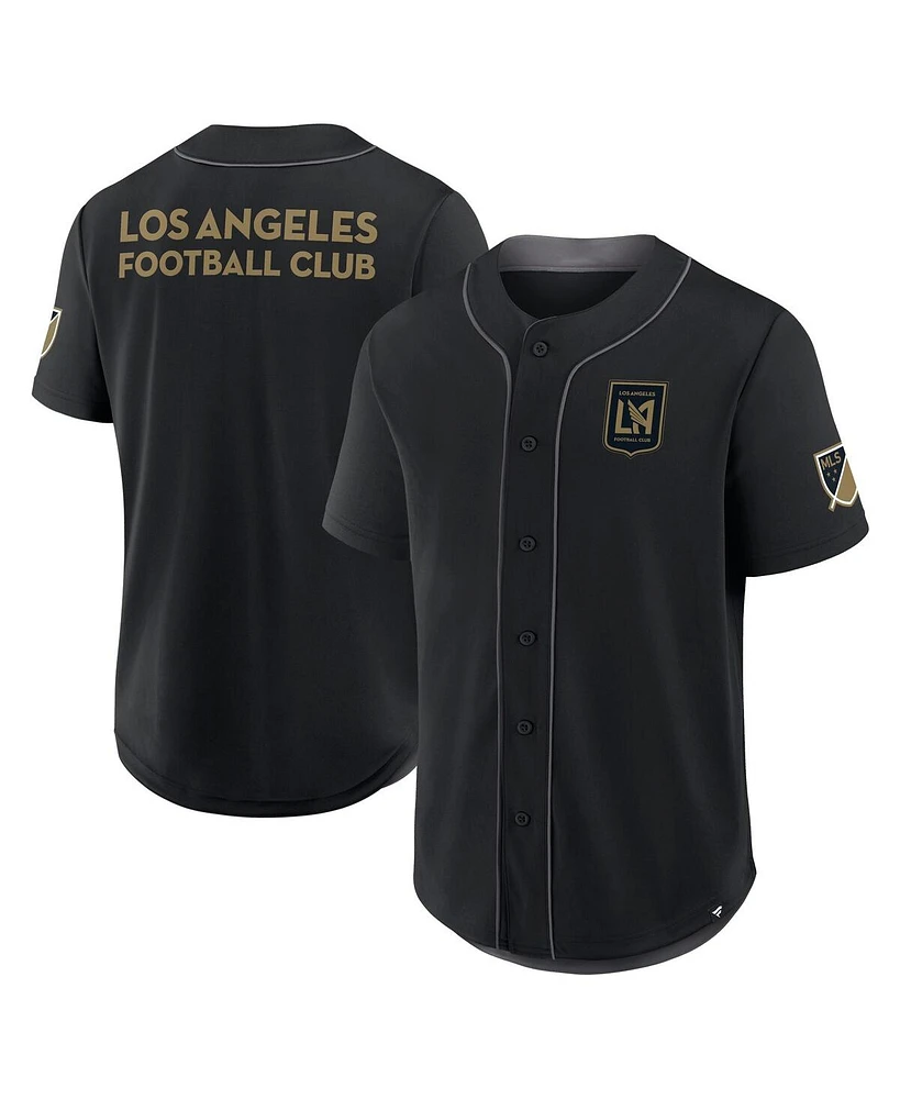 Fanatics Men's Black Lafc Injury Time Baseball Jersey