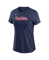 Nike Women's Jose Ramirez Navy Cleveland Guardians Fuse Name Number T-Shirt