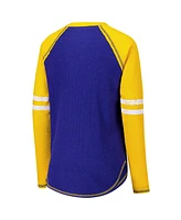 G-iii 4Her by Carl Banks Women's Royal Chase Elliott Winner Tri-Blend V-Neck Long Sleeve T-Shirt