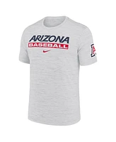 Nike Men's Ash Arizona Wildcats Velocity Baseball Wordmark Stack Performance T-Shirt