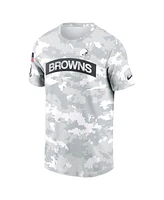 Nike Men's Arctic Camo Cleveland Browns 2024 Salute To Service Performance T-Shirt