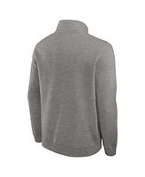 Nike Men's Heather Gray Florida State Seminoles Primetime Club Half-Zip Sweatshirt