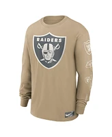 Nike Men's Tan Las Vegas Raiders Essential Statement Max90 Long Sleeve T-Shirt