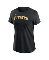 Nike Women's Black Pittsburgh Pirates Fuse Wordmark T-Shirt