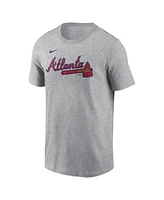 Nike Men's Ronald Acuna Jr. Gray Atlanta Braves Fuse Name Number T-Shirt