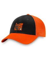 Top of the World Men's Black/Orange Oregon State Beavers Origin Trucker Adjustable Hat