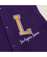Mitchell & Ness Men's Purple Los Angeles Lakers Hardwood Classics Varsity Full-Snap Jacket