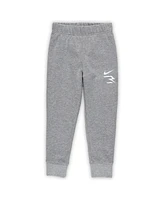 Nike 3BRAND by Russell Wilson Preschool 2-Piece White/Gray Wordmark 2. 0 Fleece Long Sleeve T-Shirt and Sweatpants Set