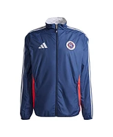 Adidas Men's Navy/White New England Revolution 2025 Anthem Reversible Full-Zip Jacket