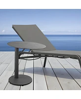 Oval Aluminum Side Table – Elegant Outdoor Accent Table for Patio & Outdoor Spaces