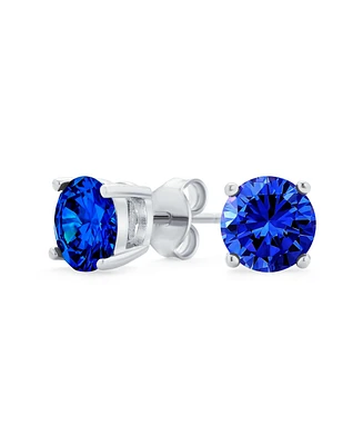Bling Jewelry 1CTW Round Cubic Zirconia Solitaire Cz Stud Earrings