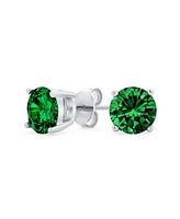 Bling Jewelry 1CTW Round Cubic Zirconia Solitaire Cz Stud Earrings