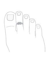 Bling Jewelry Geometric Boho Mid Finger Silver Bead Ball Split Band Midi Toe Ring .925 Silver Sterling Adjustable