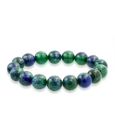Bling Jewelry Natural Stones Multi Color Big Round Bead 12MM Strand Stackable Stretch Bracelet