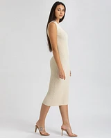Pietro Brunelli Milano Women's Sleeveless Fitted Ribbed Pattern Iris Dress