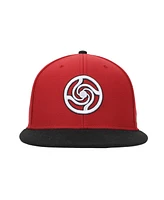 Jujutsu Kaisen Men's 3D Embroidered School Emblem Red & Black Snapback Hat