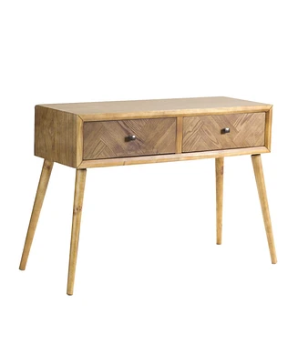 Wood End Table with Two Drawers – Perfect for Living Room or Bedroom