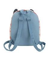 Disney Stitch Applique Character Head Pink Dress Pattern 10.6" Mini Backpack