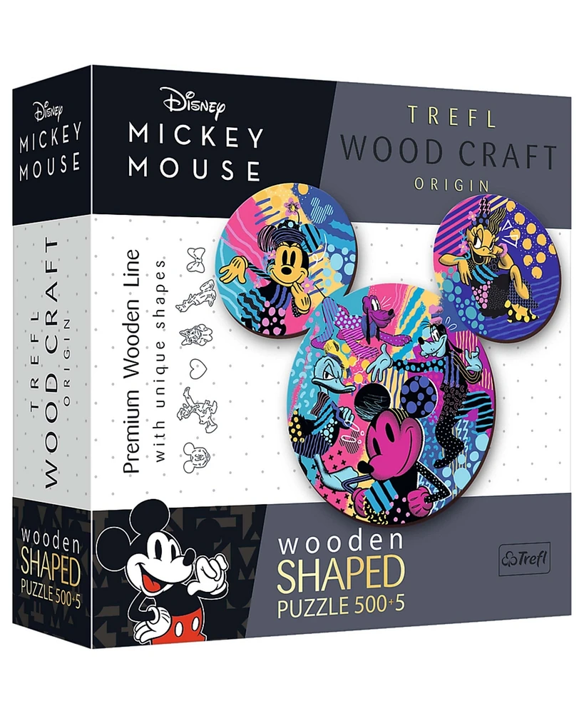 Trefl Wood Craft 500 +5 Piece Wooden Puzzle - Disney's Mickey Mouse